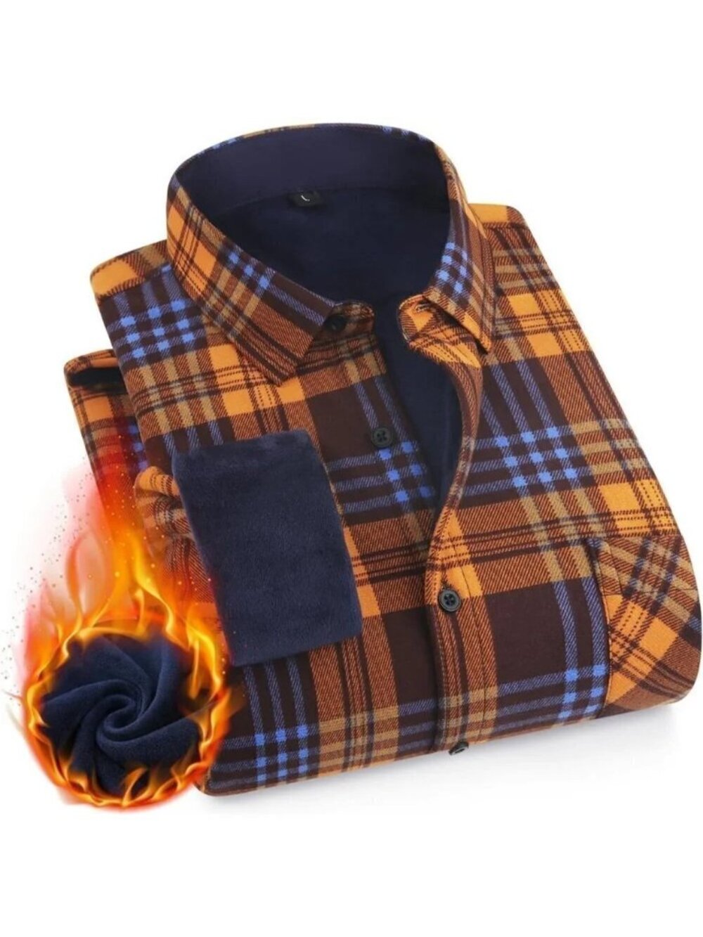 Men's Flannel Shirts  Jacket, Casual Button Down Winter Warm Shirt Jacket